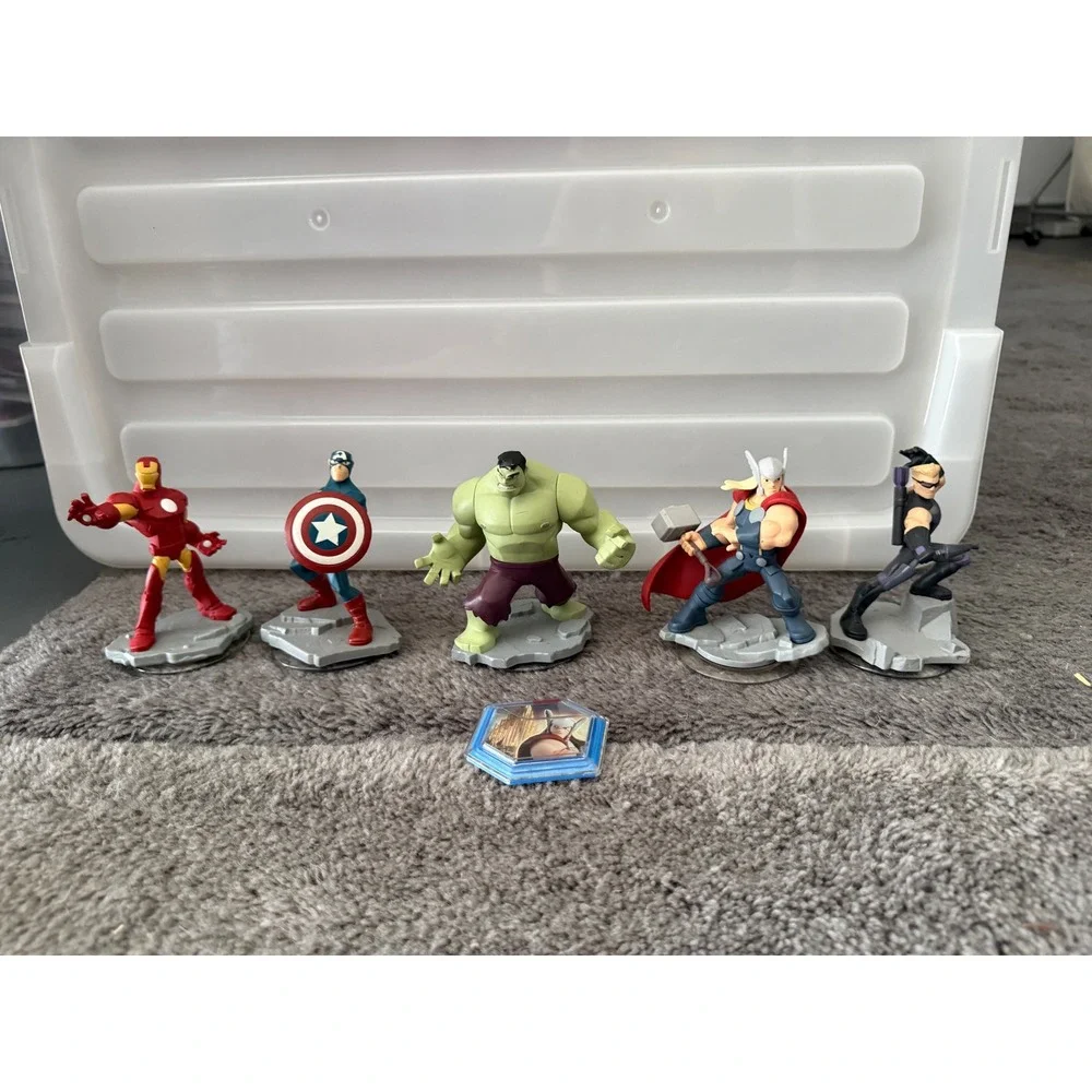 Disney Infinity 2.0 Marvel Avengers Figure Lot Hulk Thor Iron Man Hawkeye Cap